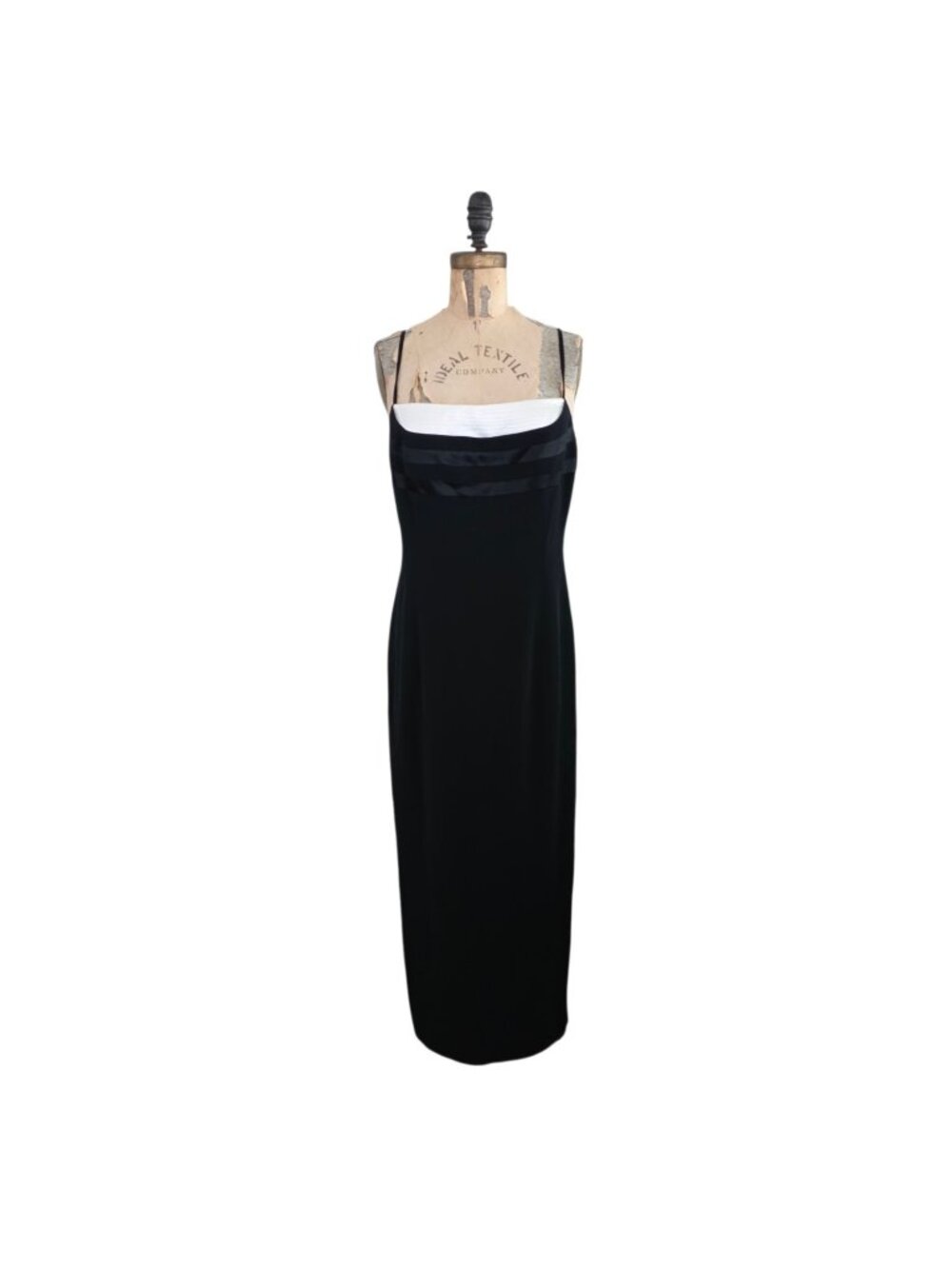 Jones New York Evening Black White Evening Maxi Dress 14 EUC